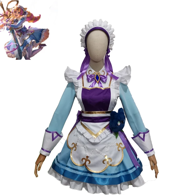 

Game LOL Cafe Cutie Cosplay Costumes Gwen Cosplay Suit Cute Coffee Sweetie Maid Dress Halloween Carnival Uniforms Custom Made