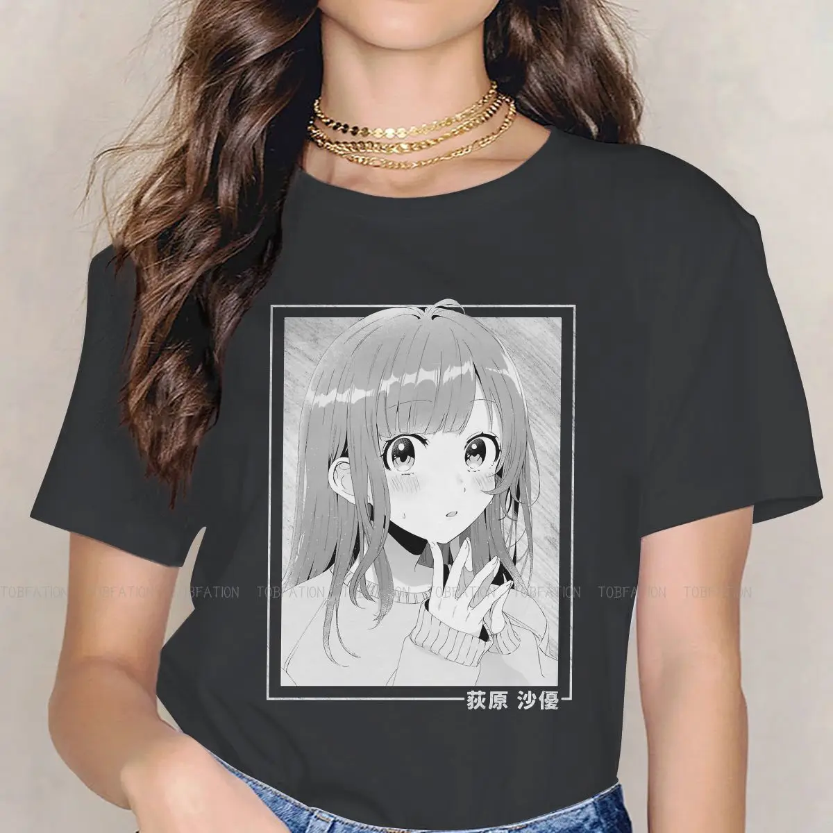 Adorable Women TShirt Higehiro Yoshida Sayu Airi Anime Girls Basic Tees Cotton Female T Shirt 4XL Humor Hipster Gift