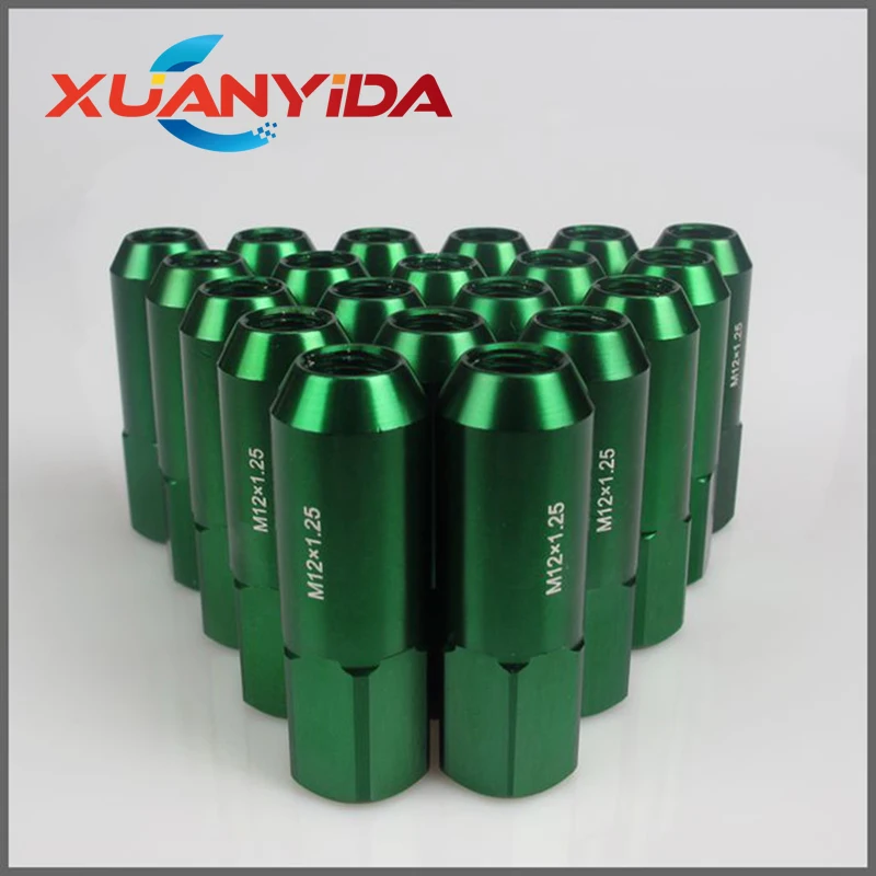 Гайки колесные M12X1.25 Колесные гайки 1,25 Blox Racing кованые 6061C алюминиевые колесные гайки L: 60 мм 20 шт Колесные гайки гоночные