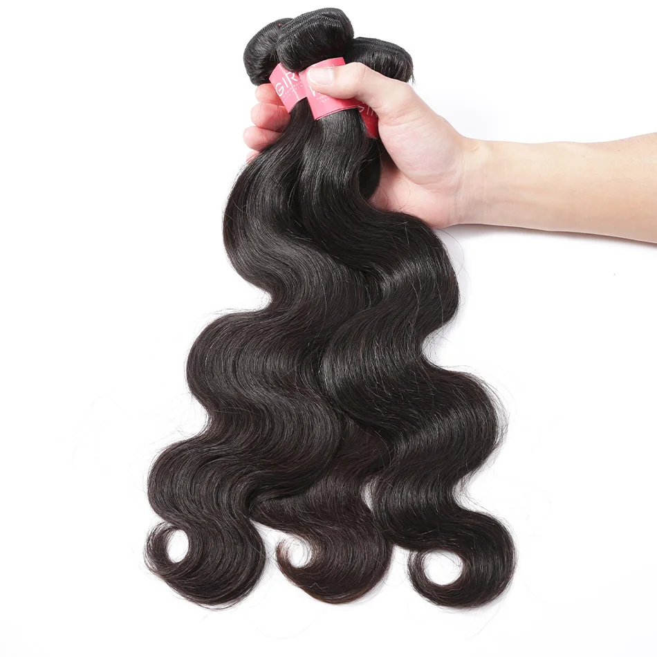 WIGIRL 28 30 Inch Body Wave Hair Bundles 1 3 4 Brazilian Weave Unprocessed 100% Virgin Human Extensions Weaves | Шиньоны и парики