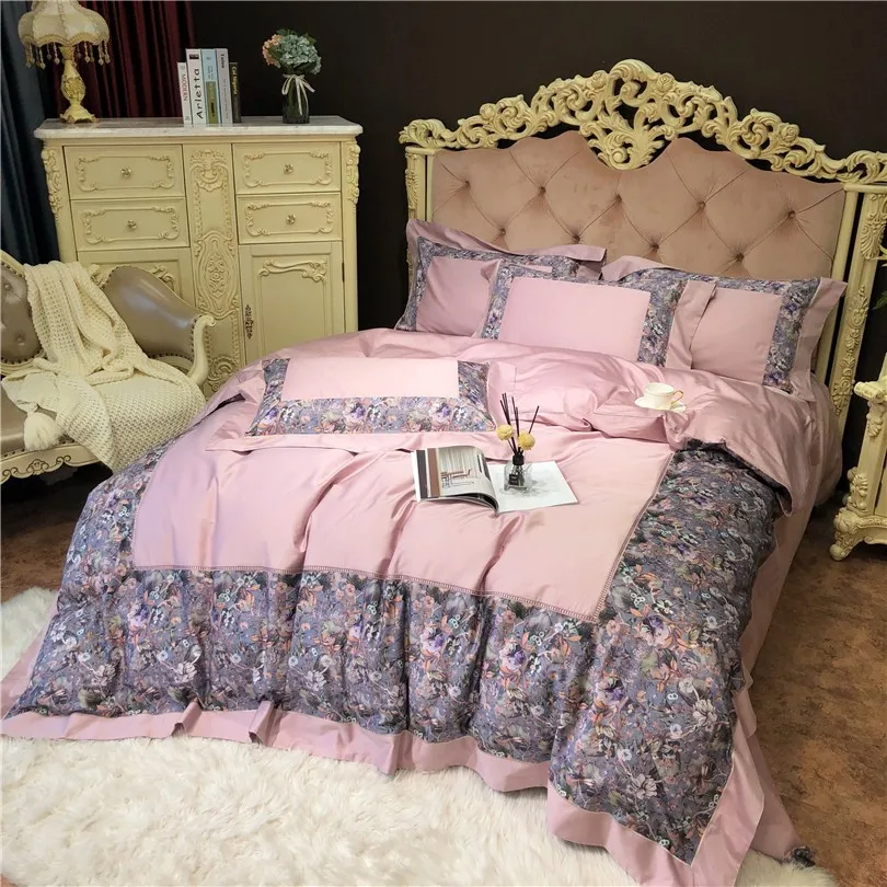 comprar Retalhos Conjunto Capa De Edredão Rainha Rei Tamanho 4 Pçs 1000tc Algodão Egípcio Brilhante Colorido Capa Edredão Com Zíper Folha Fronhas