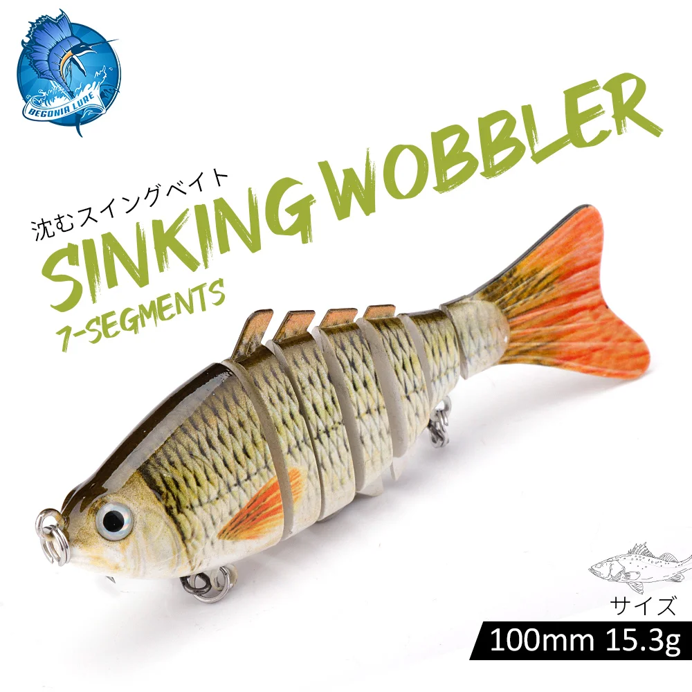 

Begonia Lure Fishing Baits Sinking Hard Jointed Crankbait For Pike 10CM 15.3G Wobblers Swimbait Fishing Tackle Lure