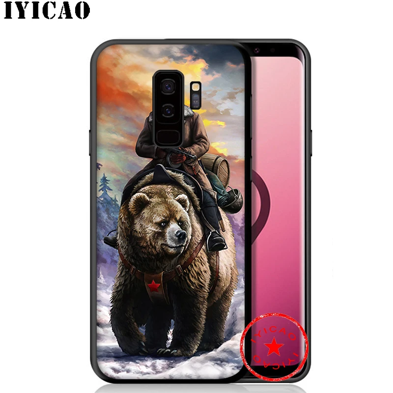 IYICAO Русский Флаг с медведем мягкий чехол для samsung Galaxy S10e S10 S9 S8 Plus S6 S7 Edge Note 10 9 8 TPU |