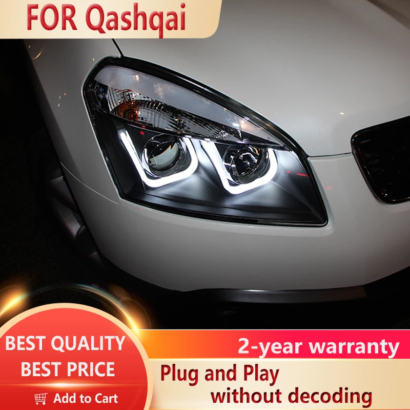 

Стайлинг автомобиля для Nissan Dualis передние фары 2008-2015 Qashqai светодиодный ные передние фары Дневные ходовые огни аксессуары для автомобиля