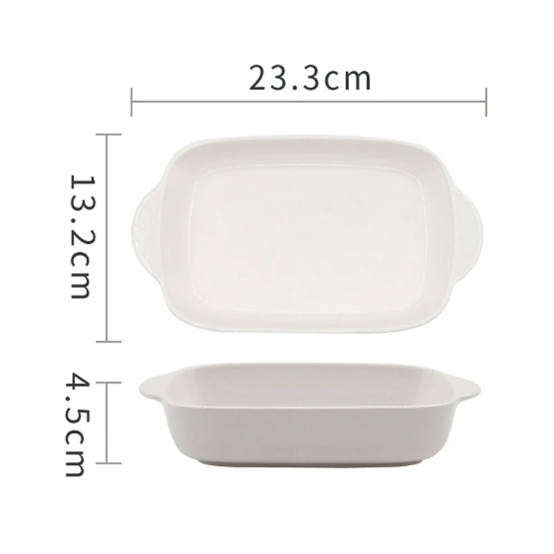 Керамическая бинауральная прямоугольная тарелка для выпечки сыра противень