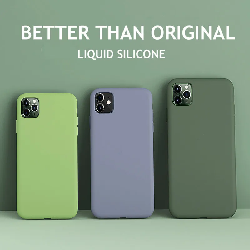 Original Liquid Silicone Case For Samsung galaxy A50 S10E A70 A60 S9 S8 Note 10 S10 Plus 9 A40 A30 A20 A10 M20 M30 Phone |