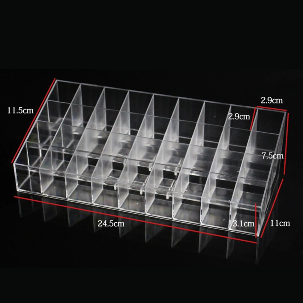 

Transparent Multifunctional Home Bedroom Lipstick Stand Case Cosmetic Makeup Tools Organizer Holder Plastic Box
