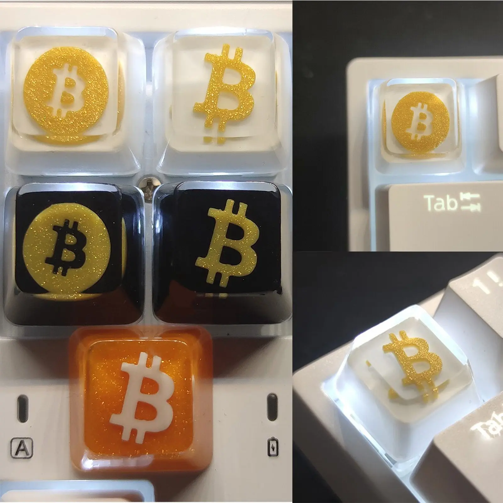 

New BTC Theme Handmade Keycap OEM R4 Resin Key Souvenir For Cherry MX Keyboard