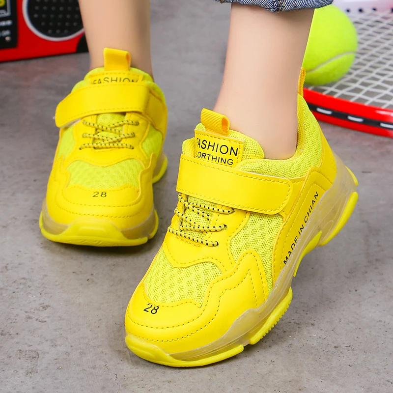 Сетчатые кроссовки для мальчиков и девочек Новинка 2019 года повседневные