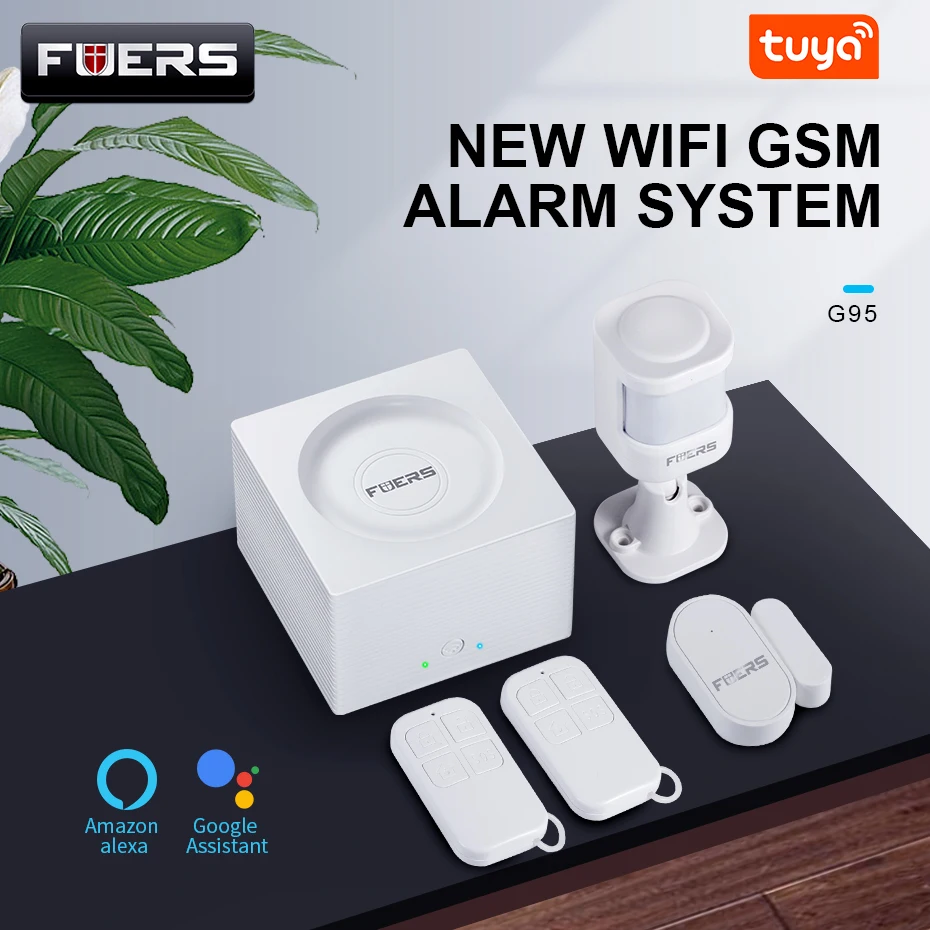 

G95 Wifi GSM Alarm Systems Security Tuya Alexa App Wifi Camera Touch keypad Smart Home Burglar Alarm System Security Alarm