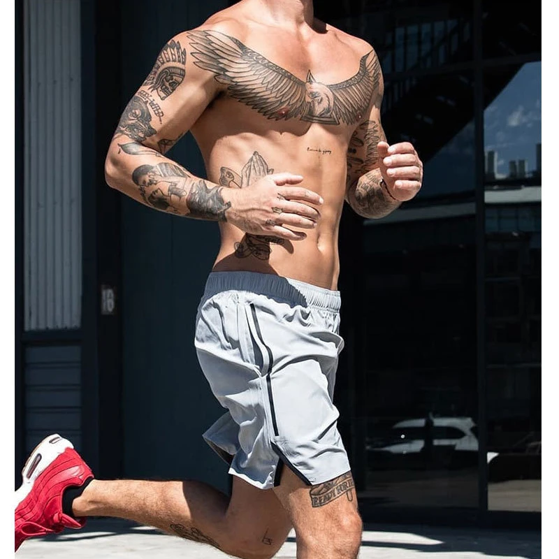 

European And American New Muscle Fitness Sports Shorts Men's Summer Outdoor Leisure Five-point Pants Running Training Pants
