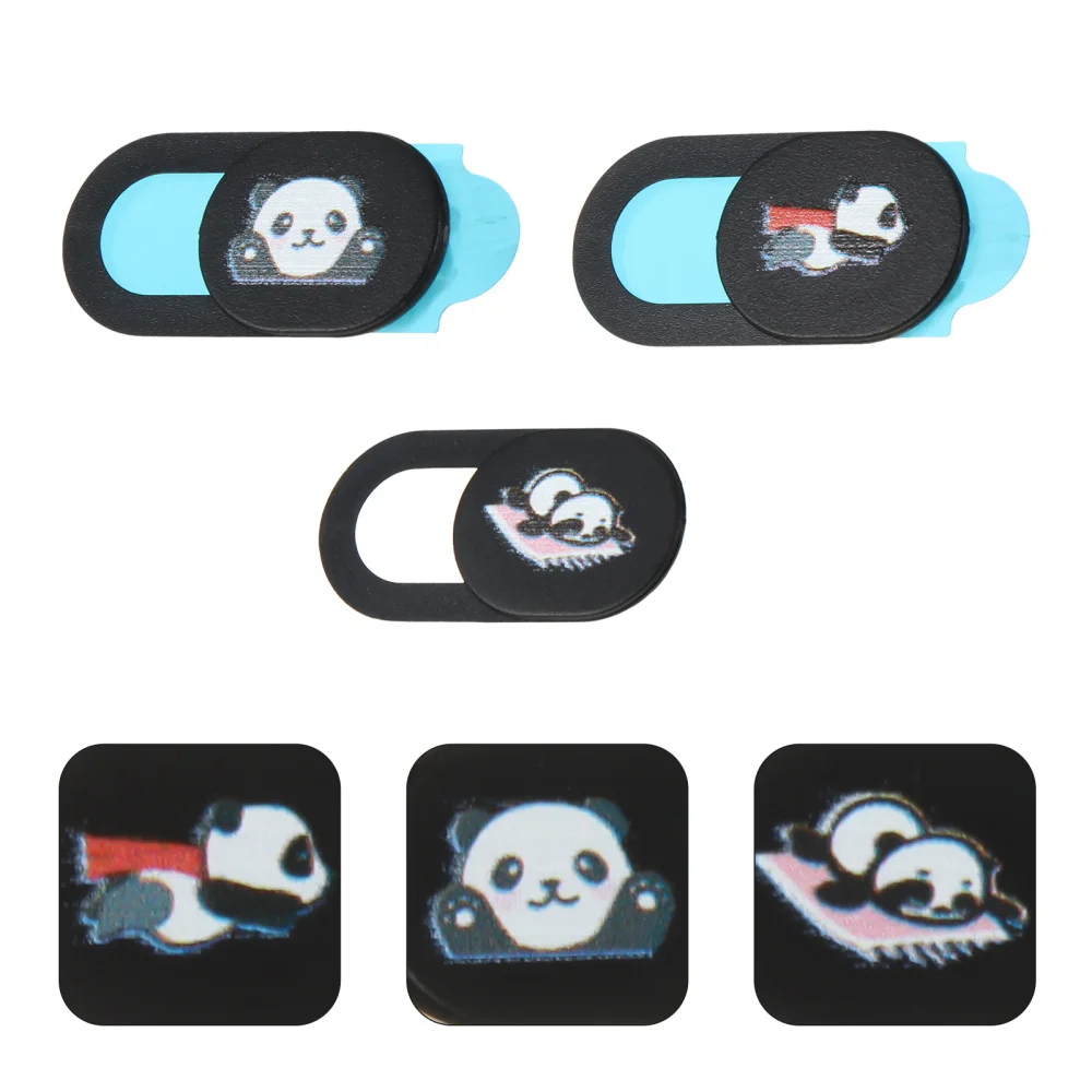 

3pcs Camera Cover Slide Panda Pattern Privacy Protection Webcam Cover Slide