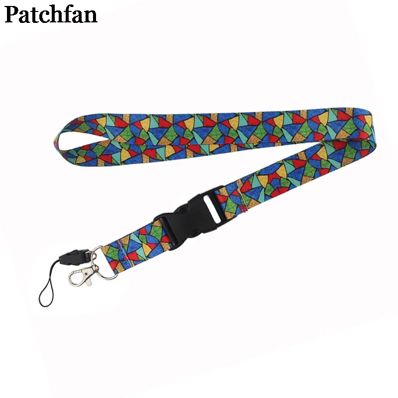Patchfan с геометрическим узором в винтажном стиле Для ID Pass карты Знак мультфильм