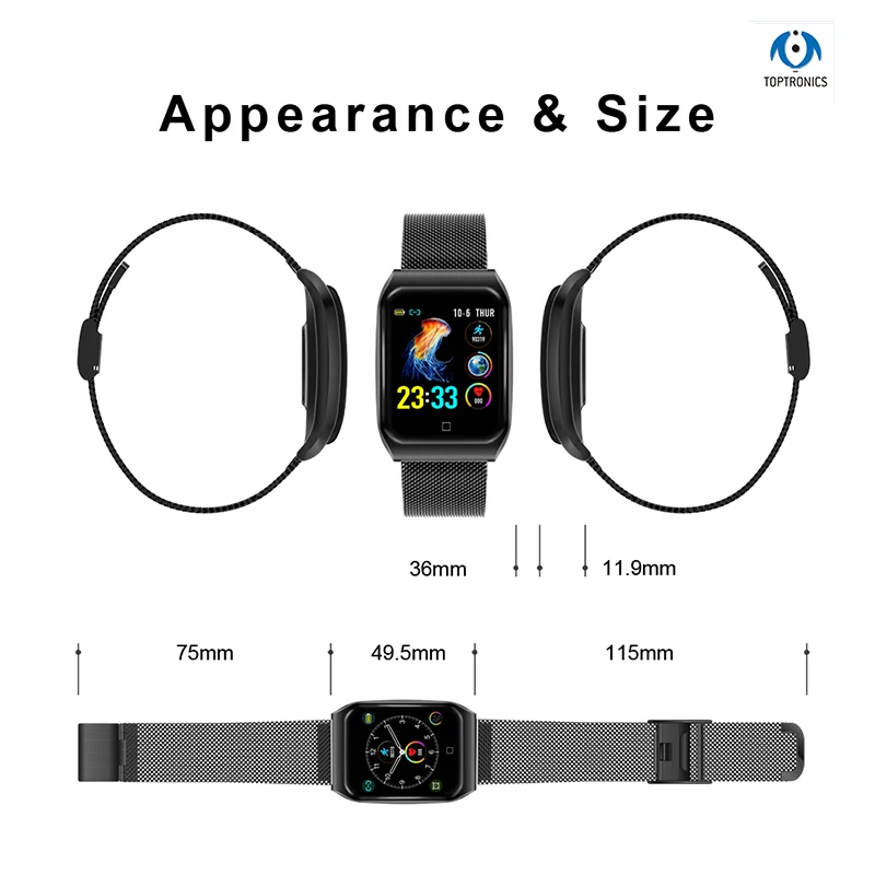 Новейший Смарт-часы около 30 дней в режиме ожидания IP68 Водонепроницаемый сплав