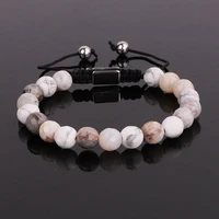 new fashion natural stone beads macrame bracelet for women gift jewelry