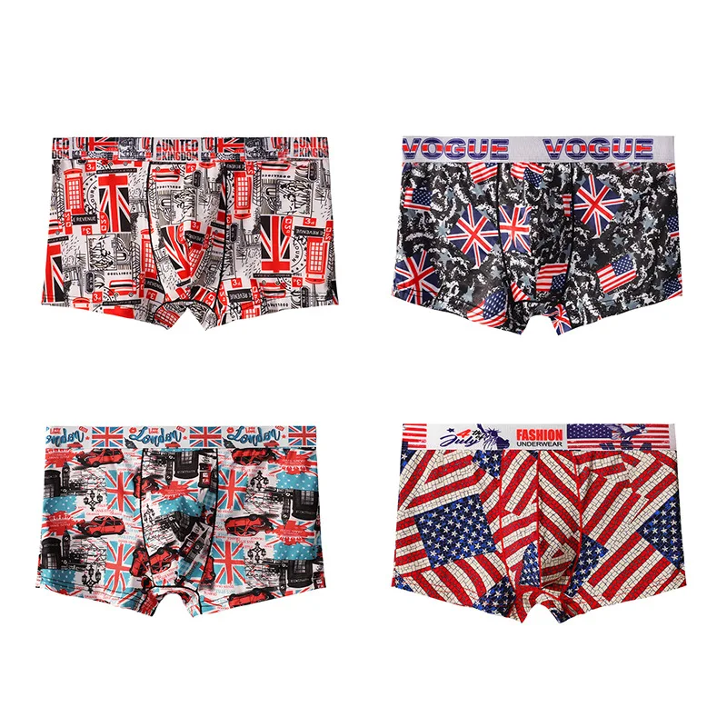 4pcs / Mens Underwear Shorts Boxer Shorts Mens Sexy Underwear High Quaity Men's Underwear Pure Cotton Breathabe Boxer Shorts