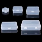 Квадратные прозрачные пластиковые коробки для хранения ювелирных изделий, контейнер для бисера, ремесла, чехол, 41XB