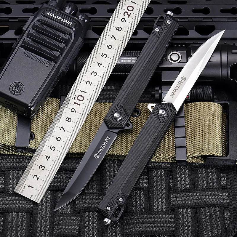 

Folding Knife Pocket Knive Outdoor Camping 440 Stainless Steel Tanto Blade Hunting Survival Tactical Knife
