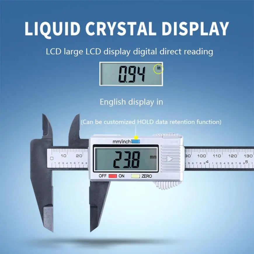 

1PC Reusable Makeup Measure Eyebrow Guide Ruler 150MM 6inch LCD Digital Electronic Caliper Beauty Tools Hot Sale Wholesale