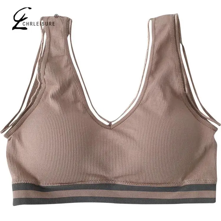 Сексуальный спортивный бюстгальтер с v образным вырезом для женщин новинка 2020