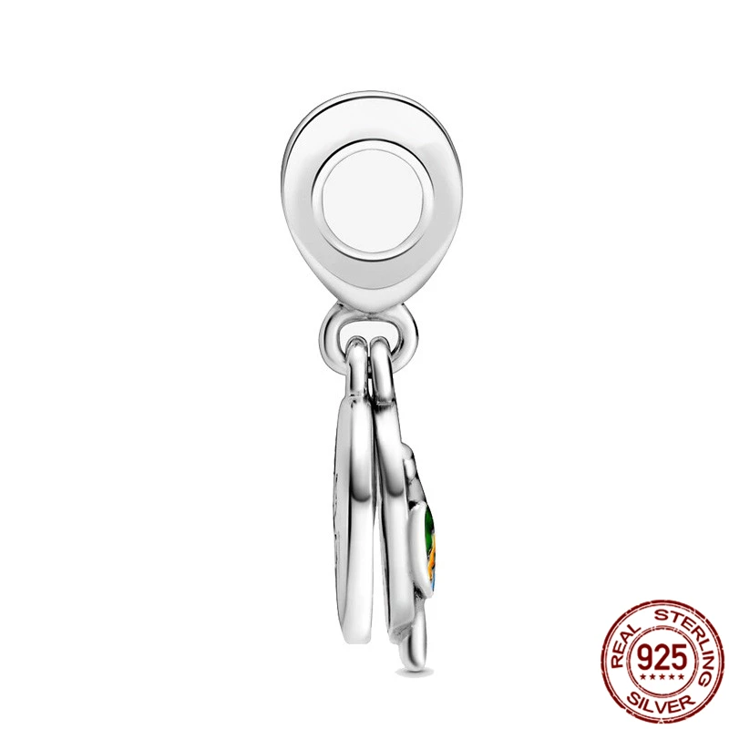 

Genuine 925 Sterling Silver Brazilian beach parrot pendant Fit Original 3mm Bracelet&Bangle Making Fashion DIY Jewelry For Women