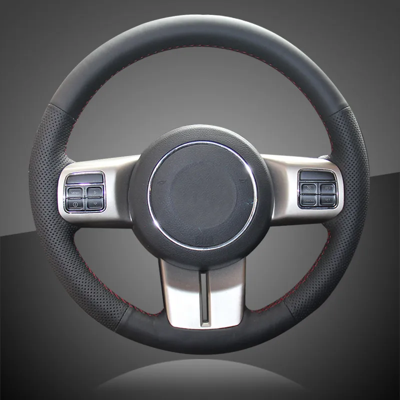 Чехол на руль автомобильный для Jeep Grand Cherokee 2011 2013 с компасом Wrangler Patriot 2016|Чехлы