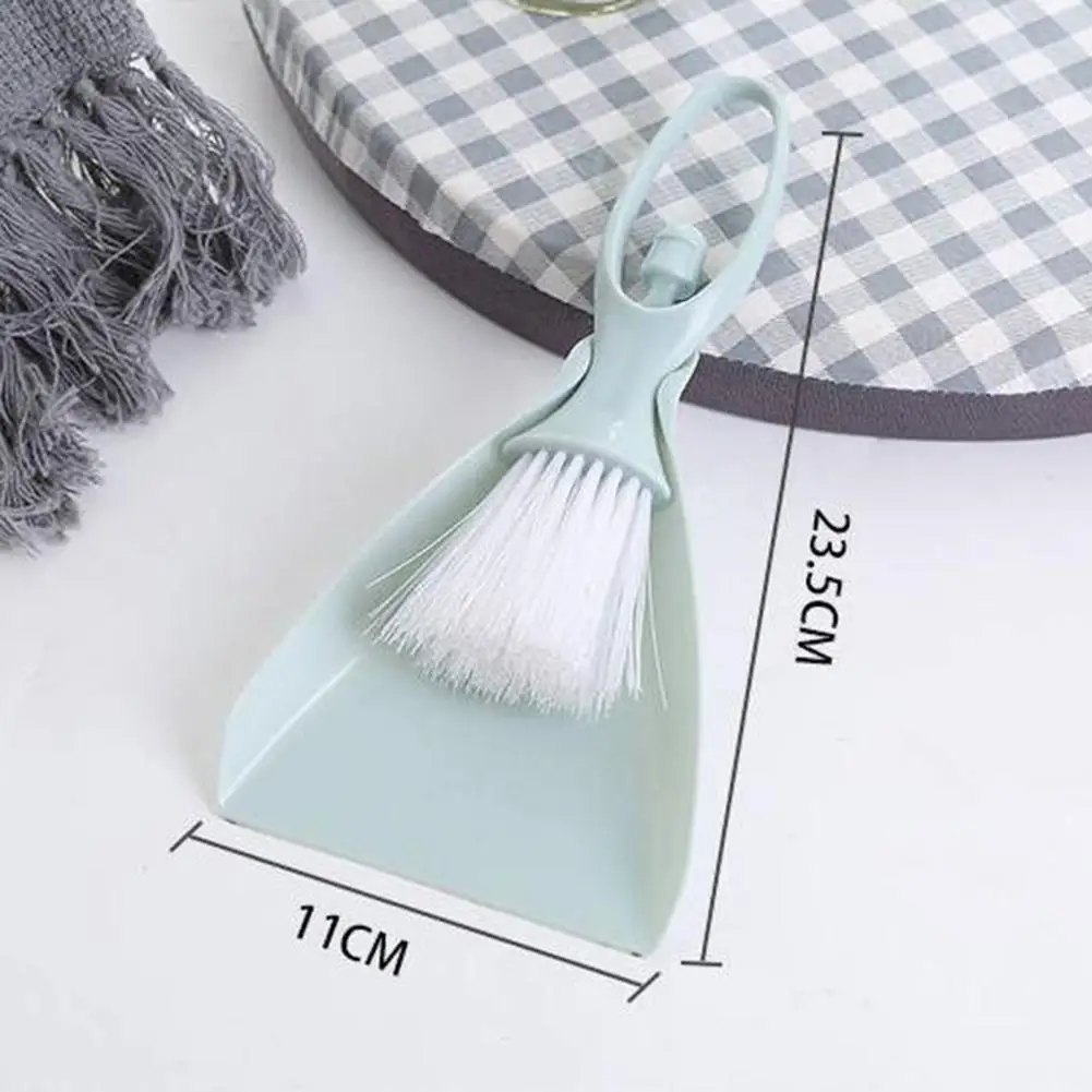 

Mini Handy Desktop Keyboard Sweep Dustpan Cleaning Brush Corner Broom Pan Set with Handle Household Cleaning Tool