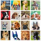 Раскраска по номерам сделай сам, собака, подарок на Рождество, Раскраска по номерам, ручная роспись, рисование на холсте, уникальный подарок для взрослых