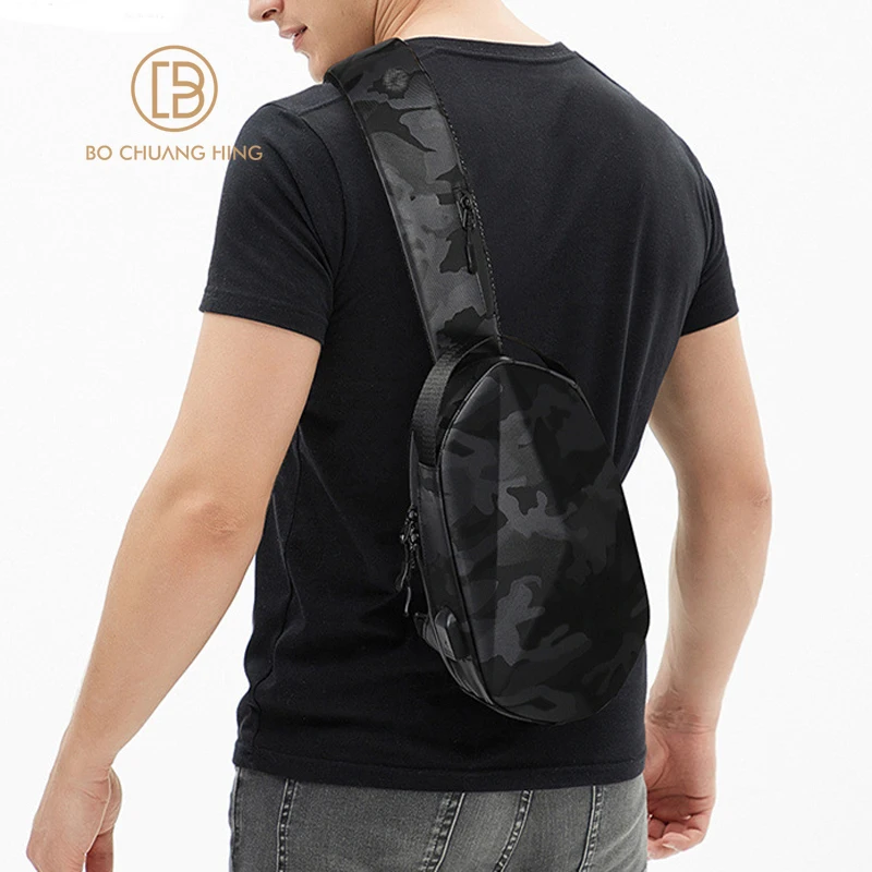 Chest Bag Men's Men's Messenger Bag Shoulder Bag Outdoor Leisure Sports Pressure-Resistant Shoulder Bag Student Chest Pack