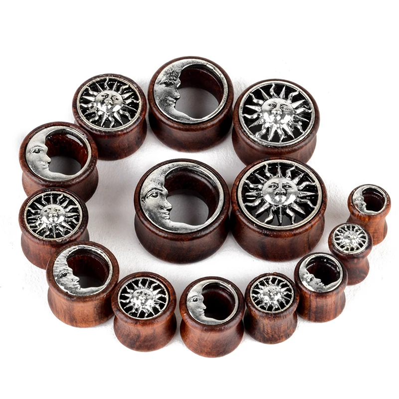 1 пара модные деревянные полые беруши от Солнца и Луны измерительное седло