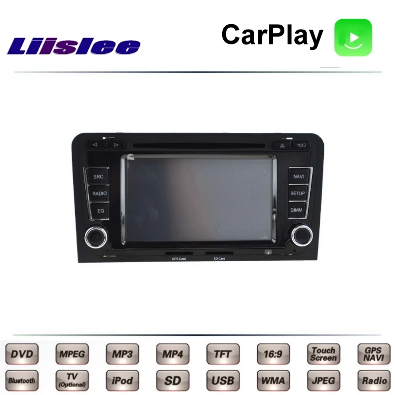 Для Audi A3 8P 2003 ~ 2013 Автомобильный мультимедийный ТВ DVD GPS Радио Carplay оригинальный