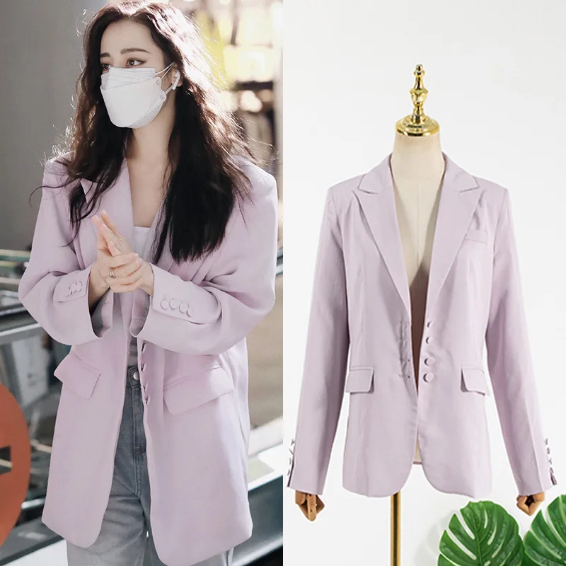 

KPOP TWICE EXO IU Seo Yea Ji Women Autumn new Female Blazer Jacket Casual Long Sleeved Office Suit Lady Slim Outerwear Coat Tops