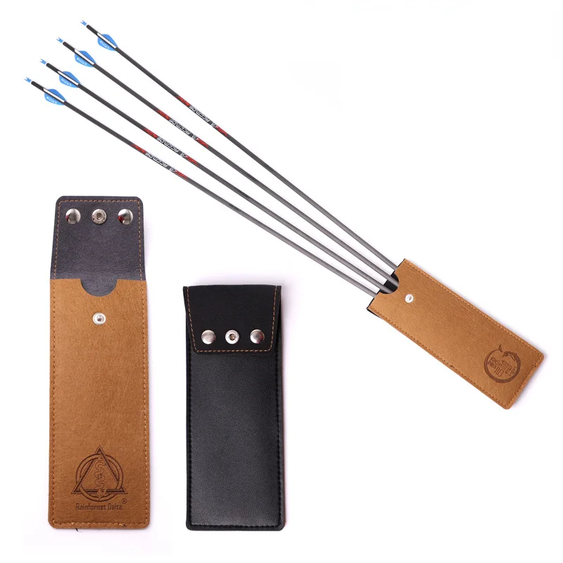 1set New Archery Recurve Bow Sling Traditional Bow Waist Quiver Arrow Pouch Recurve Traditional Bow Quick Carry Leather Waist St