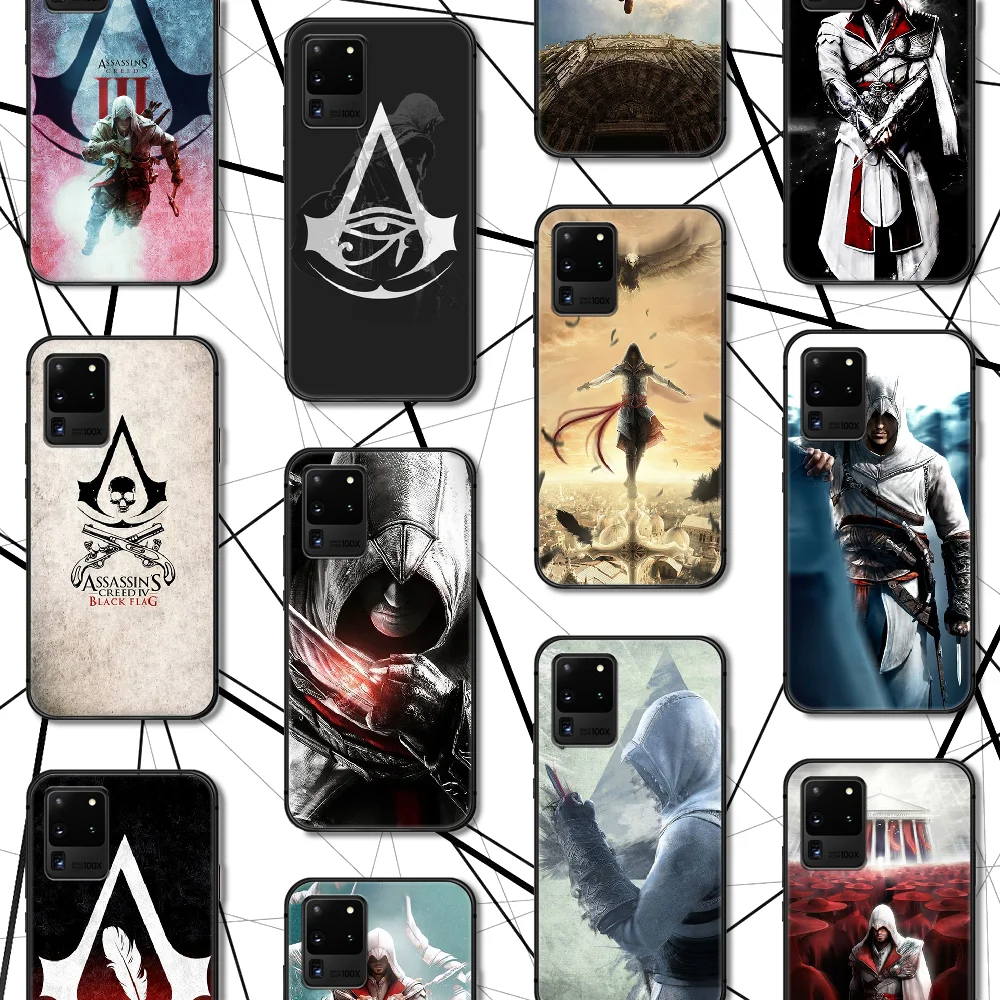 

Assasin Game Creeds Phone Case For Samsung Galaxy S 6 7 8 9 10 E 20 UITRA FE 21 Edge Note 8 9 10 Plus black Etui Tpu Back Trend