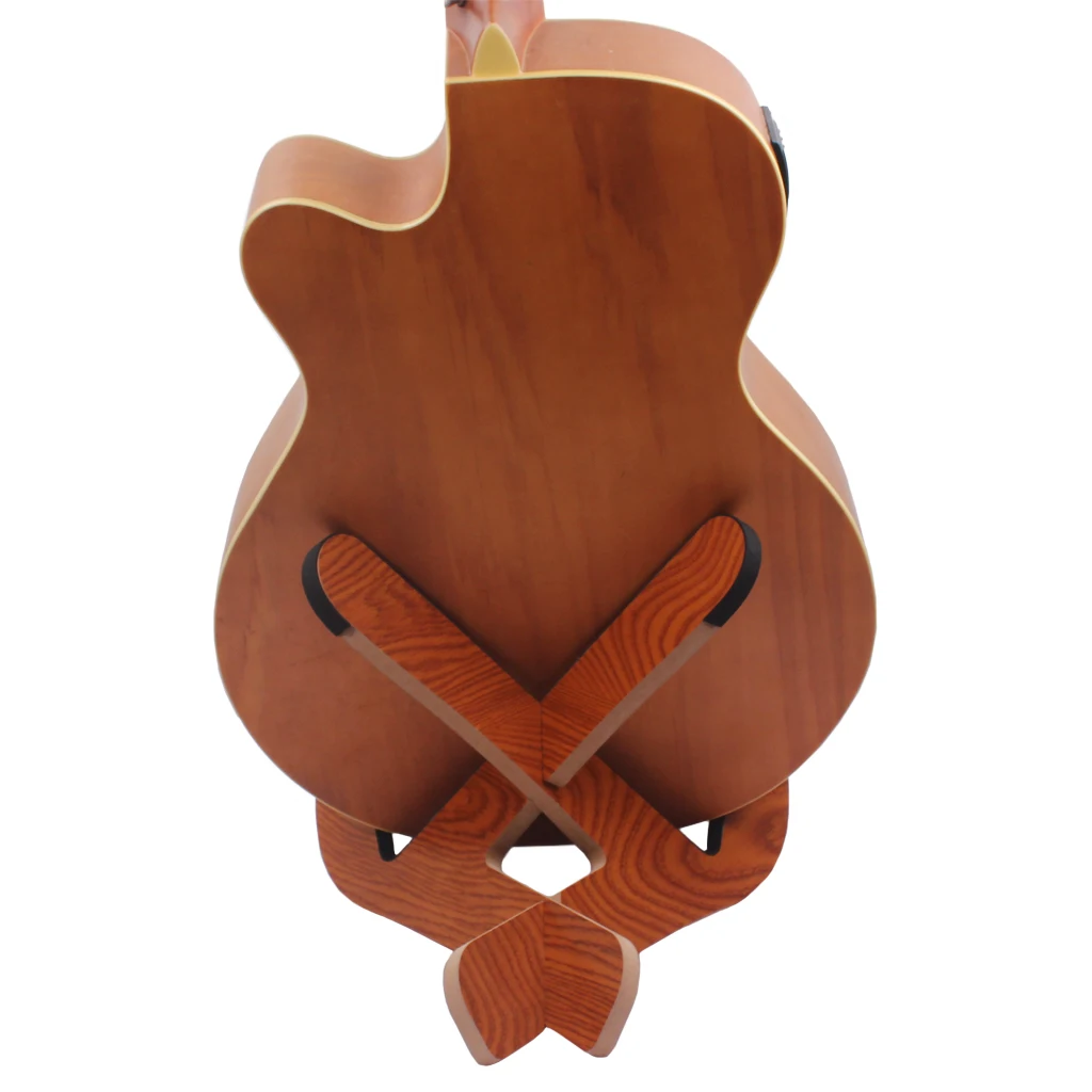 

Portable DIY Wood Guitar Floor Stand Support for Music Store Home Exhibition Decoration