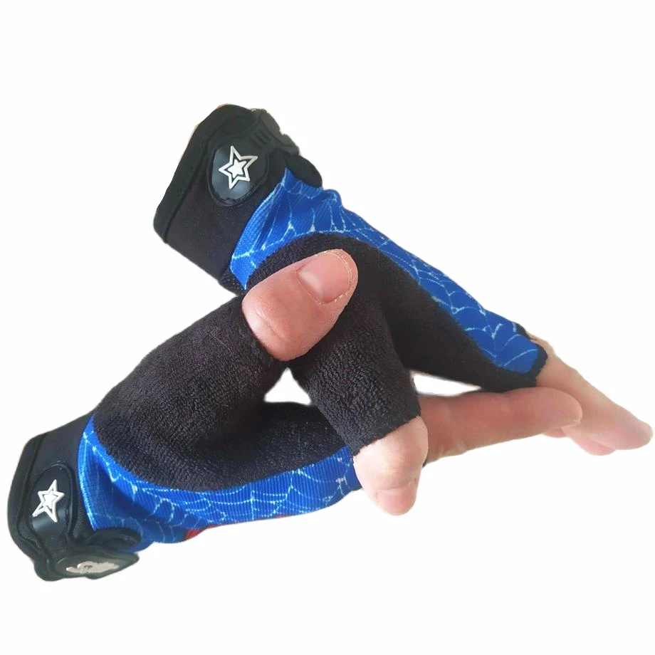 Детские велосипедные перчатки с открытыми пальцами спортивные Нескользящие