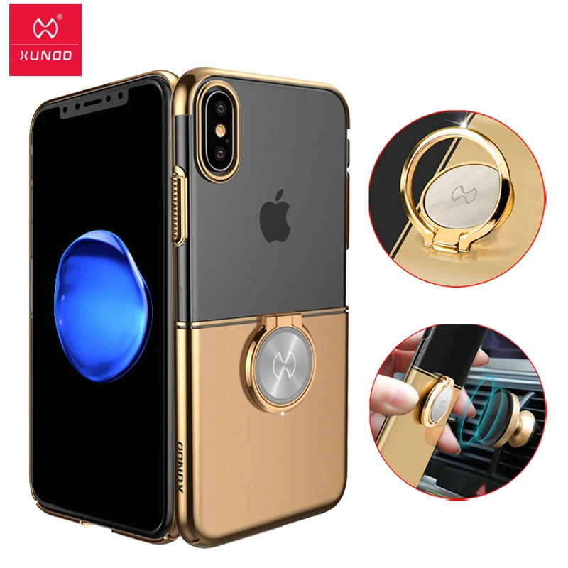 Для iPhone XS Max 6,5 чехол для телефона Xundd кольцо Пряжка держатель Жесткий PC полный защитный чехол для iPhone X/XS 5,8 XR 6,1 чехол Capa