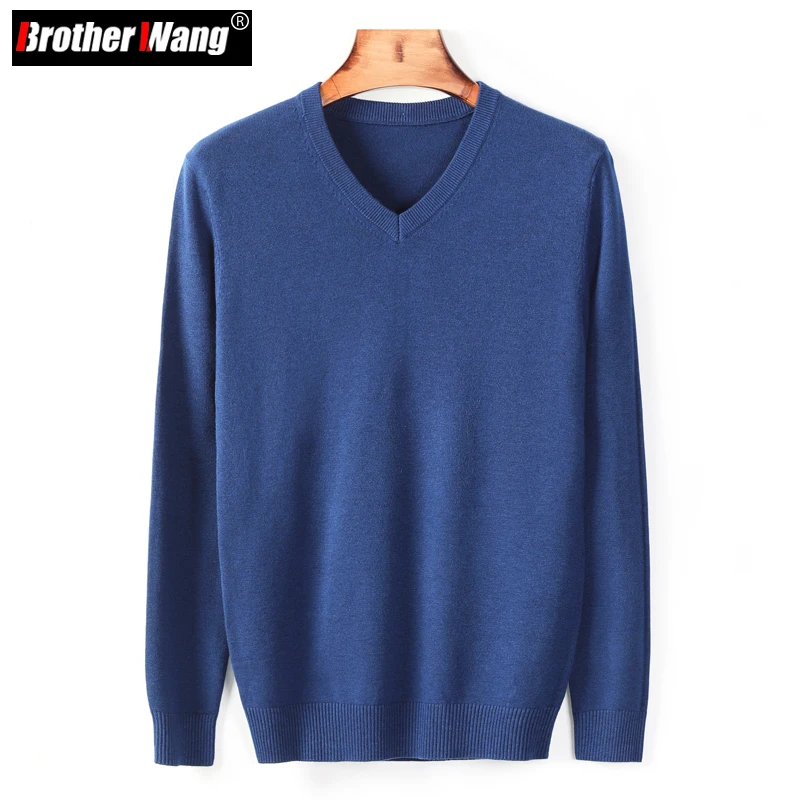 

8 Colors 2021 Autumn Winter New Men's Thick V-neck Sweater Fashion Casual Comfortable Warm Knitted Pullover Male Brand Clothing