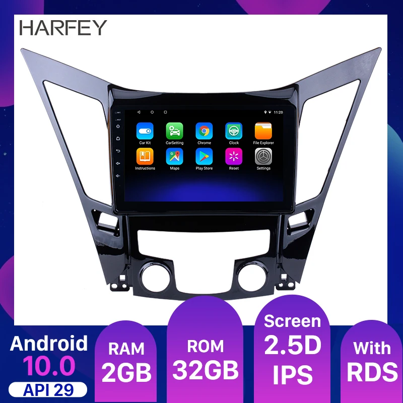 Автомобильный мультимедийный плеер Harfey Android 10 0 GPS 9 дюймов 2 Гб ОЗУ автомобильное
