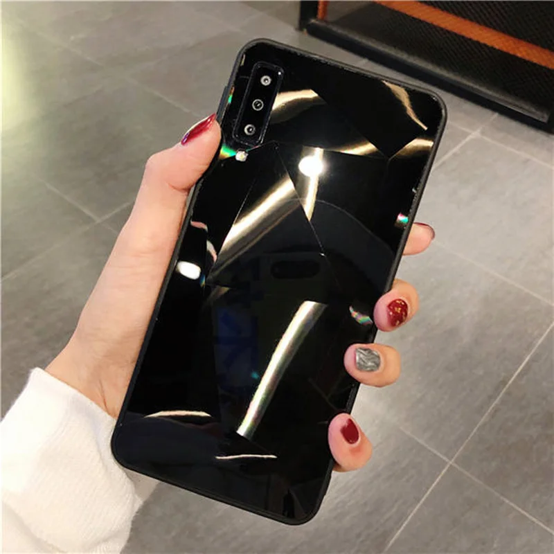 Диаманта Bling чехол для телефона samsung Galaxy A10 A20 A30 A50 A70 A80 A90 S7 край S8 S9 S10 плюс S10E Мягкая