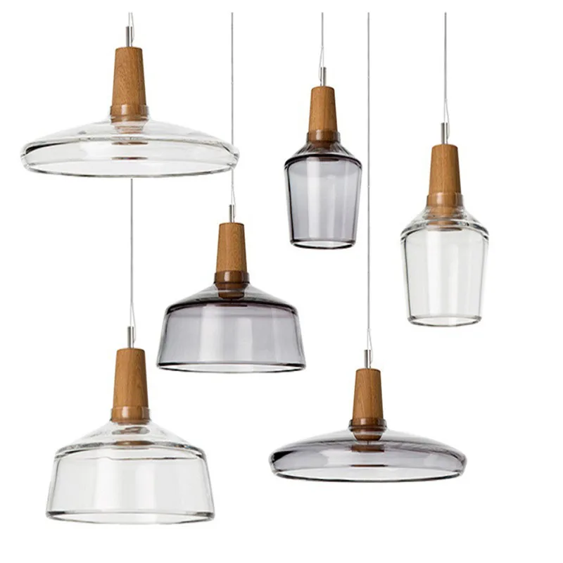 Креативный стеклянный подвесной светильник в скандинавском стиле для столовой
