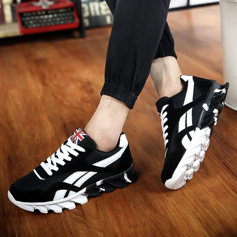 

High-quality Men's Running Shoes Unique Sole Breathable Mesh Outdoor Athletic Shoe Shock Absorption Jogging Shoes Cushioning