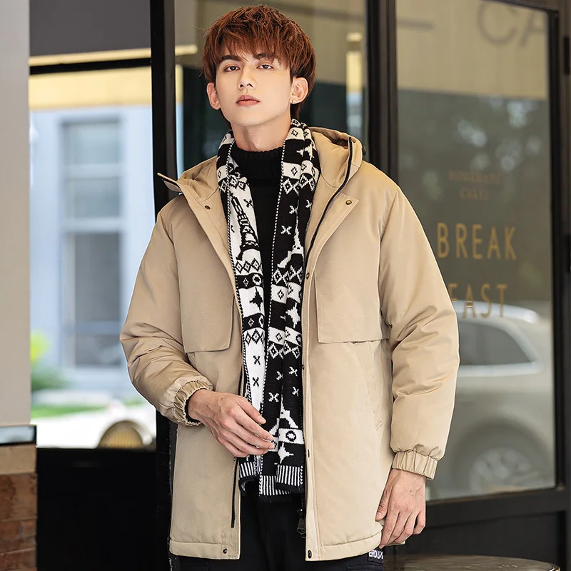 Couple's down jacket man and women  thickening Winter new Canadian trend white duck down men's parker cargo couple