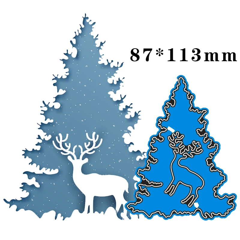Новый набор вырубных штампов &quotОлень и лес для карт DIY трафарет скрапбукинга