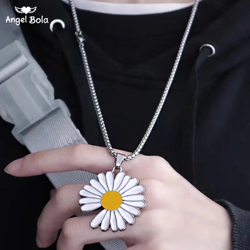KPOP G Dragon колье с кулоном ромашками женские и мужские украшения Peaceminusone Kwon Ji Yong