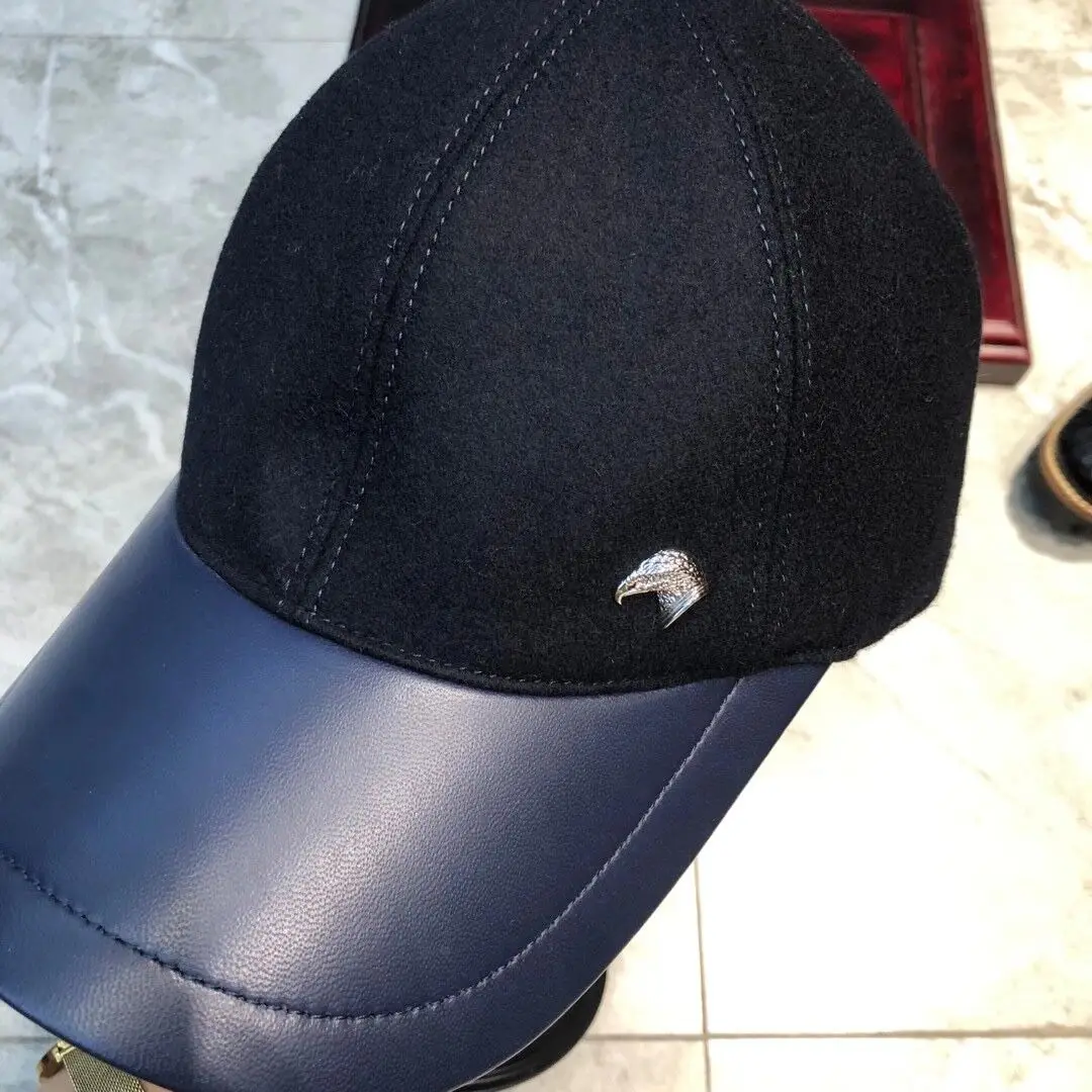 

Hat Cashmere Billionaire thick Men's winter cap 2021 new business fashion warm embroidery high quality Casual