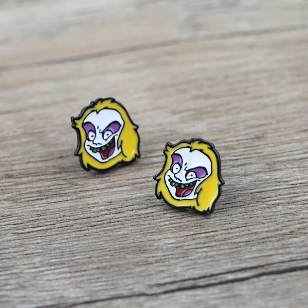 

DZ1083 New Movie Ghost Figure Stainless Steel Earrings for Women 2020 Stud Cute Enamel Earrings Jewelry Kids Gifts Girls