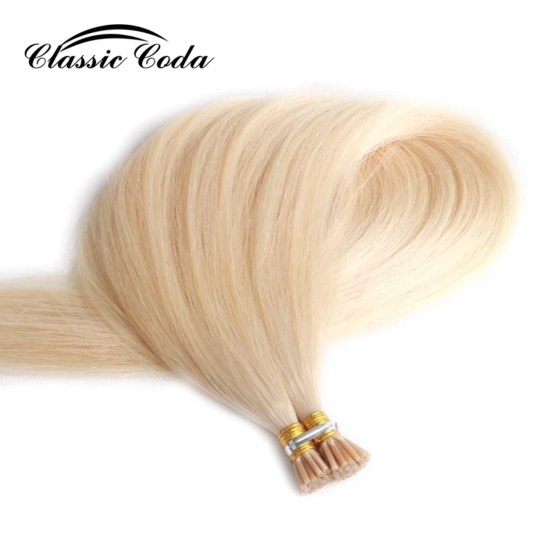 Классические кератиновые предварительно скрепленные накладные волосы Coda I Tip