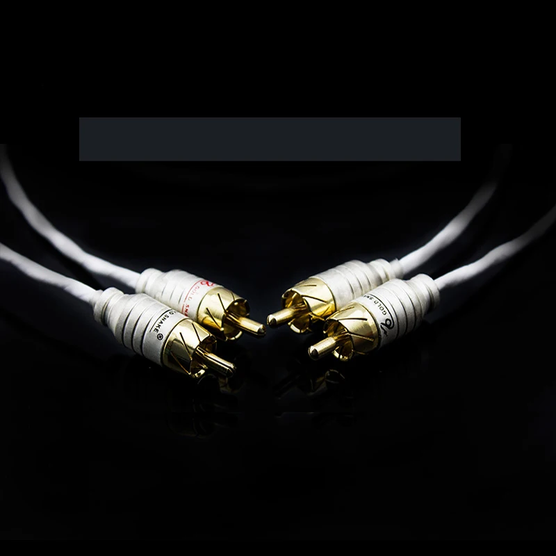 Посеребренный сигнальный кабель DIYLIVE с двойным лотосом усилитель питания 2RCA