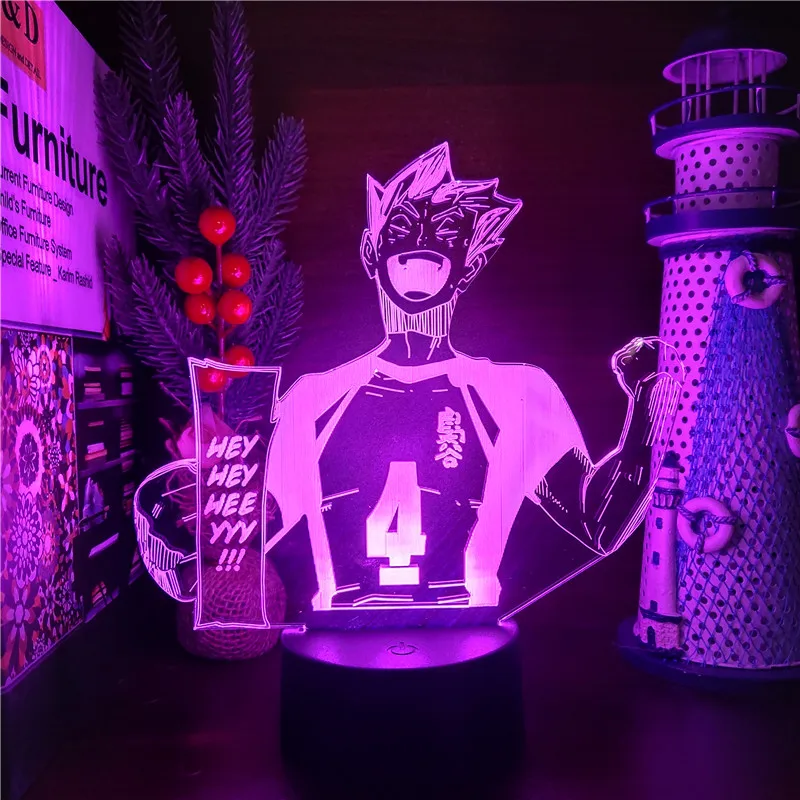 Кошма Kotaru бокуто аниме ночные светильники 3D визуальный украшения светодиодный